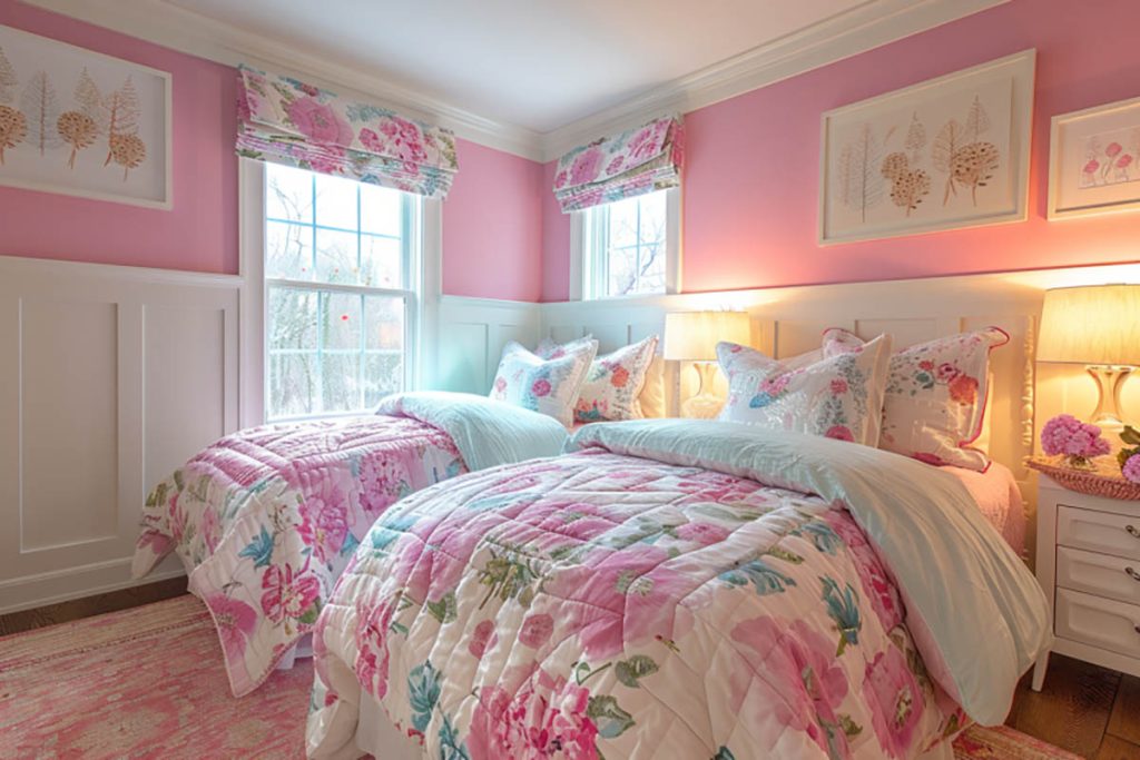 pink sister bedroom design
